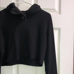 Cropped long sleeve hoodie